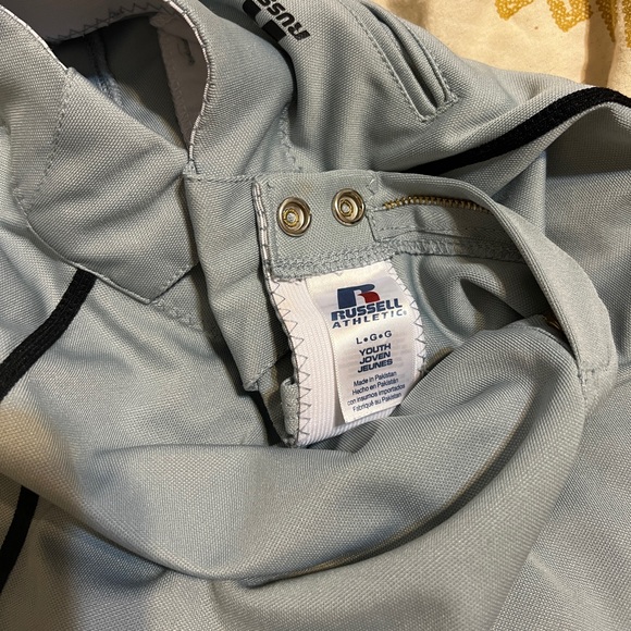 Boys Size L Russell baseball pants Full length/ Gray - Picture 3 of 6